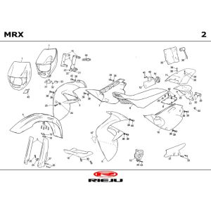 Capots Rieju MRX jaune 2004 2 temps