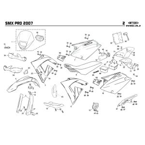 Capots Rieju SMX pro noir 2008 2 temps