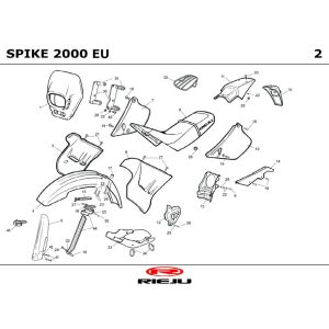 Kapdelen Rieju Spike sport noir 2004 2 temps