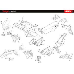 Kapdelen Rieju Tango orange 2010 2 temps