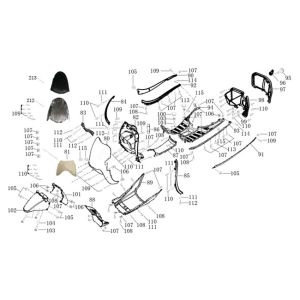 Pièces de capuchon pour AGM Veterano gris mat