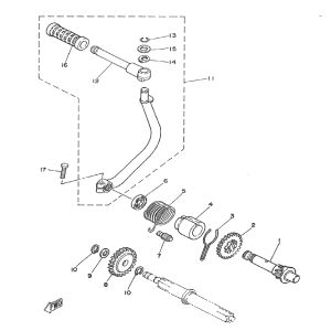 Kick demarrage Yamaha DT-50 MX