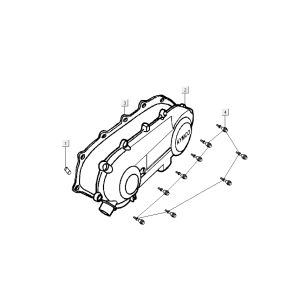 Capot Kickstarter Kymco Super9 ac o.m noir mat Rouge-partsproduct-Kickstarterkap-Kymco-Super9-ac-o.m-matzwart-Rood