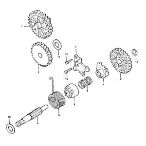 Mécanisme de démarreur à kick Honda MTX-SH