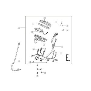 Compteur Kymco Agility 16'+ 4 temps injection euro4 noir