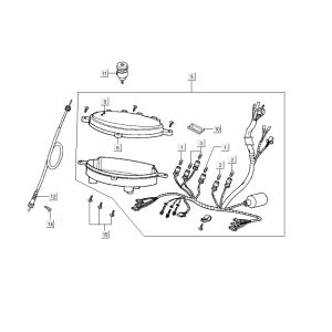 Compteur kilométrique Kymco Vitality 4T AC Diamond-noir