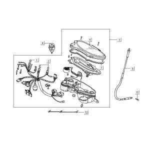 Compteur Kymco ZX 2t ac argent-orange
