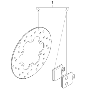Kit de freins Vespa GTS 125 4T E5 ABS 2021 (EMEA)