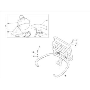 Support pliable Vespa Primavera 4 temps 3V (injection euro5 IGET)