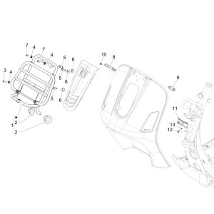Porte-bagages avant pour Vespa GTS 125 4 temps IE ABS Euro4 2016-2018