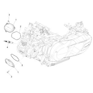 Cache culbuteur Vespa GTS 125 4 temps IE ABS Euro4 2016-2018