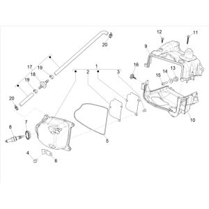 Cache culbuteur 4 temps Piaggo Zip (injection euro5 IGET)