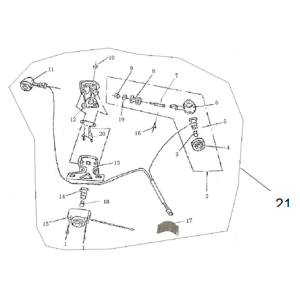 Clignotant arrière AGM Retro pour 2013 bleu foncé