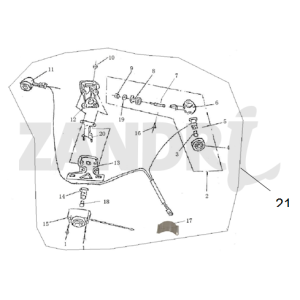 Clignotant arrière BTC Grande Retro GT1 blanc noir