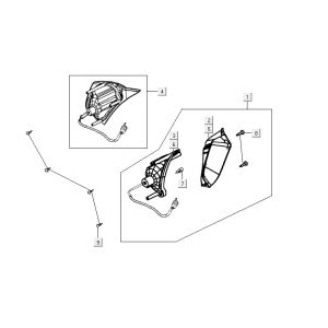 Feu clignotant arrière Kymco Vitality 2t ac rouge