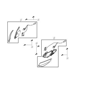 clignotant AGILITY 16+ 4T 125 Mat Métallique Bleu Clair
