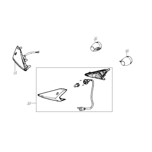 Clignotant Kymco Agility Delivery 4 temps euro4 blanc