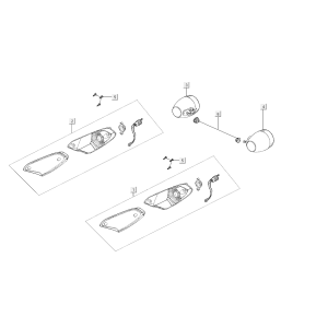 Clignotant Kymco Agility FR 12' 4 temps euro4 noir