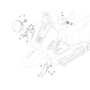 Feu clignotant - Phare Vespa GTS 125 4 temps IE ABS Euro4 2016-2018