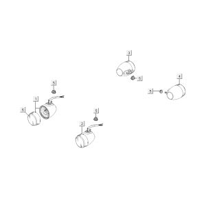 Clignotants Kymco Agility 10' 4 temps bleu