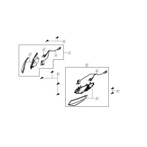 Feu clignotant Kymco Agility 16'+ 4 temps injection euro4 noir