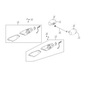 Indicateurs Kymco Agility Fat 12' 4 temps bleu