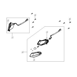 Feux clignotants Kymco City 16' 4 temps blanc