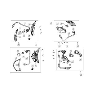 Clignotants Kymco Like 4 temps tecno argent comme T T 2015