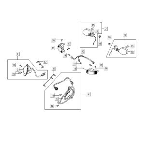 Clignotants Kymco ZX 2t ac argent-orange