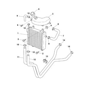 Système de refroidissement Yamaha Aerox 2 temps