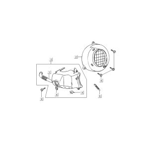 Bouchons de refroidissement Kymco Super9 ac om noir mat Rouge