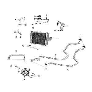Système de réfrigération Peugeot Speedfight 3 LC rouge