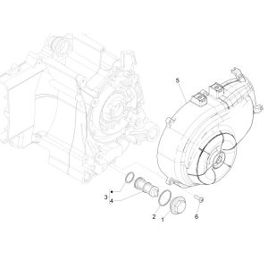Bouchon de refroidissement - Filtre à huile 4 temps Piaggo Zip (euro5 injection IGET)