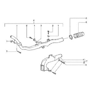 Tuyau de refroidissement Gilera Runner 180cc FXR 2 temps