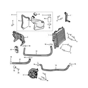 Système de refroidissement Peugeot Jet Force C-tech 2 temps