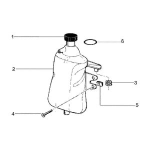 Réservoir de liquide de refroidissement Gilera Runner 180cc FXR 2 temps
