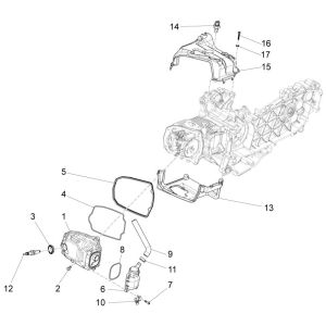 Couvre-tête Piaggio Liberty 125 4 temps 3V IE ABS (IGET Euro 5)