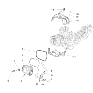 Capot de culasse Vespa Primavera 125 4T 3V IE ABS