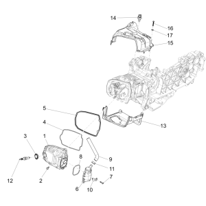 Capot de culasse Vespa Sprint 125 4T 3V IE ABS