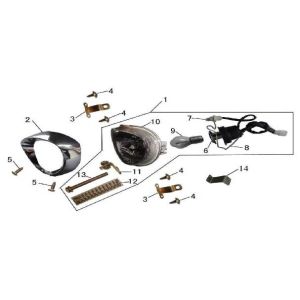 Optique de phareAGM GT noir