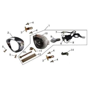 Optique de phareAGM LX noir