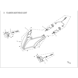 Optique de phareAGM Venom noir