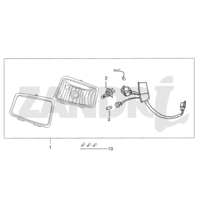 Optique de phareBTC Riva Sport bleu foncé