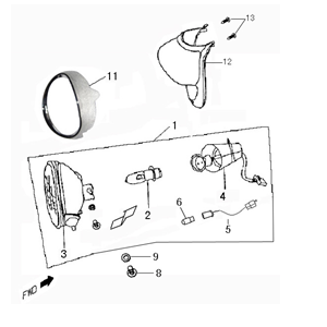 Optique de phareChina Pico noir