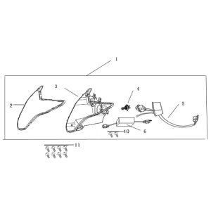 Phare China R8 bleu foncé
