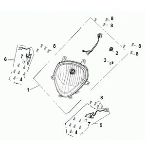 Optique de phareGeneric Roc silver 2010 2 temps