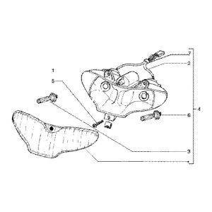 Optique de phareGilera Runner 180cc FXR 2 temps
