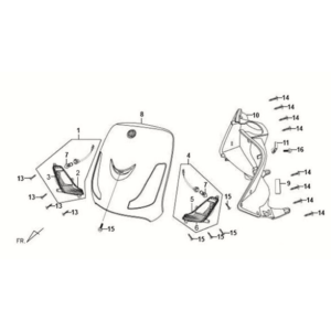 clignotants de capot avant Sym Fiddle II 125S