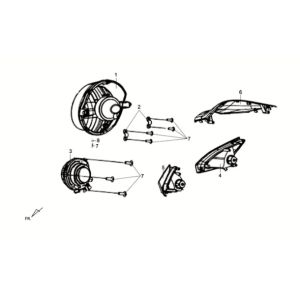 Koplamp KPL. Sym Crox 50 E3