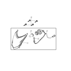 Optique de phareKymco Agility Delivery 4 temps euro4 blanc